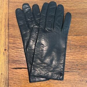 Vintage Italian Leather black Gloves